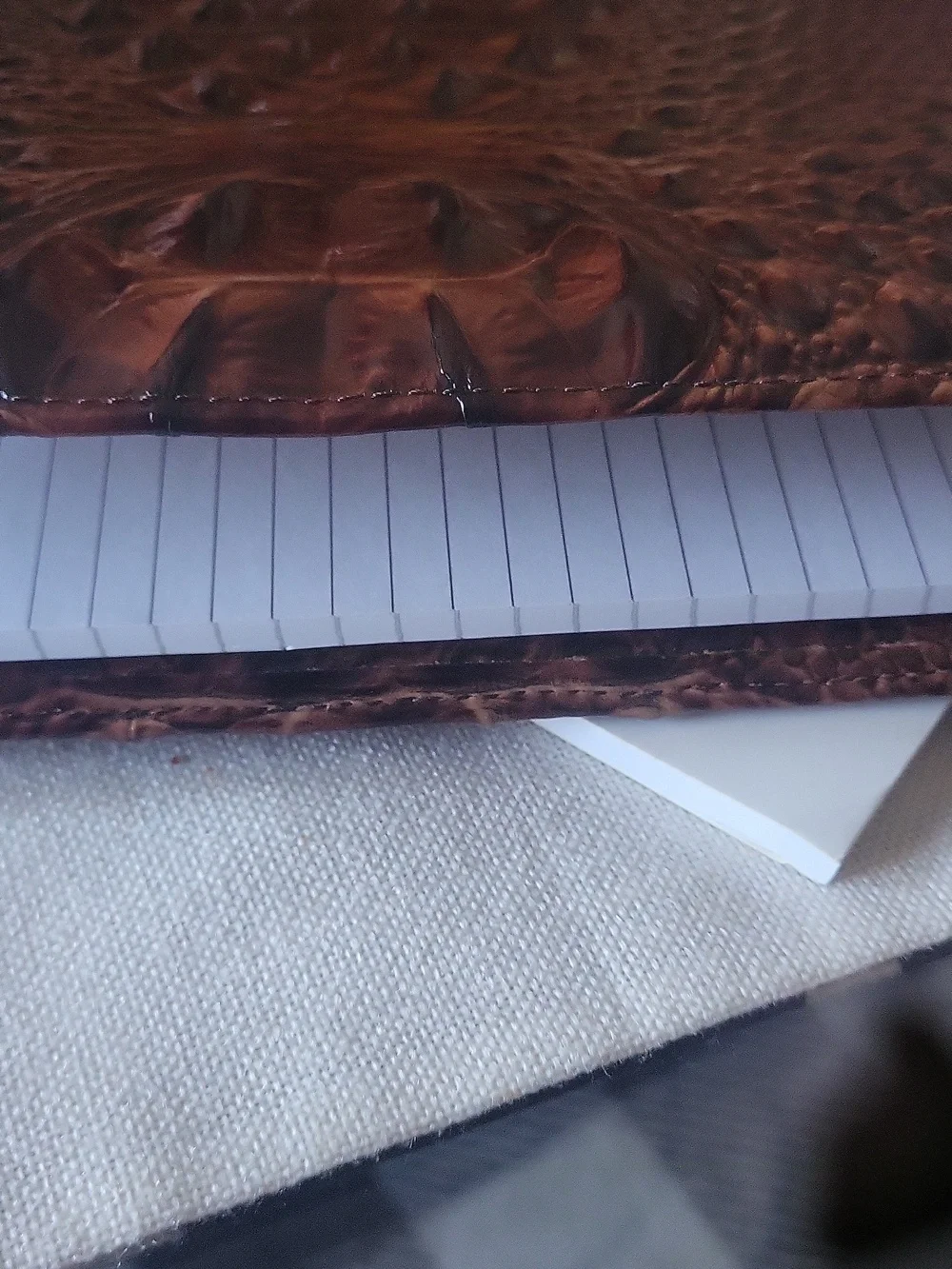 Brahmin Duo Pen @ Leather Journal  Filled With Paper Two Sides Inside Extra Book